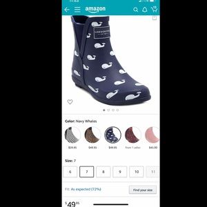 London Fog Blue Whale Rain Boots
